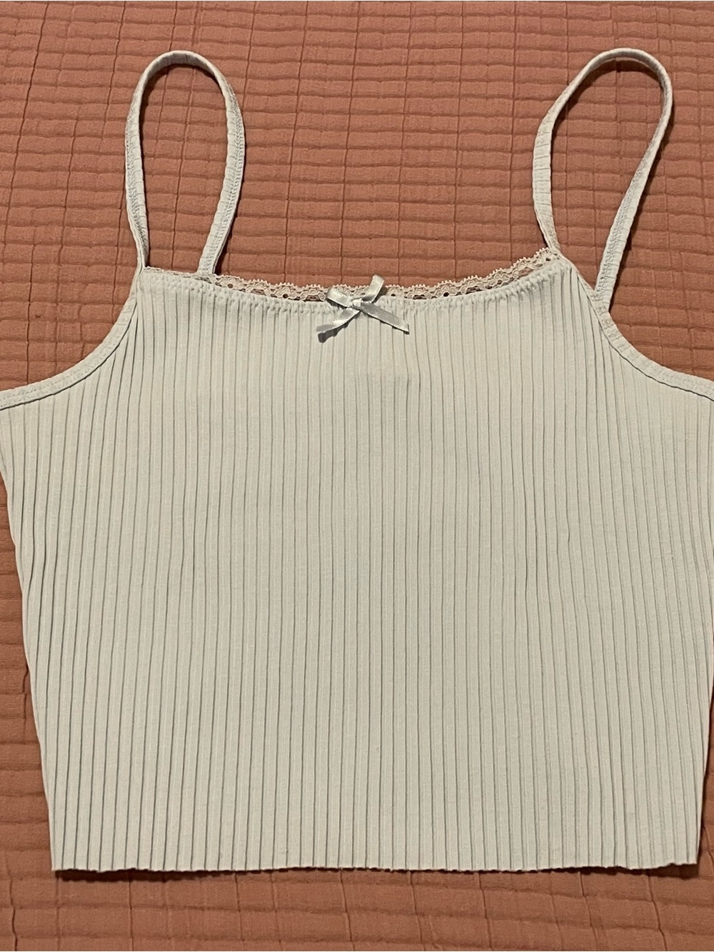 H&M Divided Ribbed Cropped Tank Top Medium